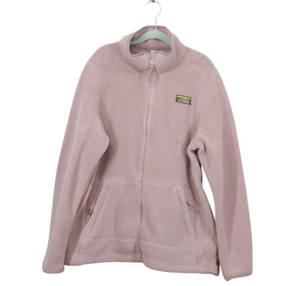 LL Bean Women's Mountain Classic Fleece Jacket Pink Size M - Picture 1 of 10